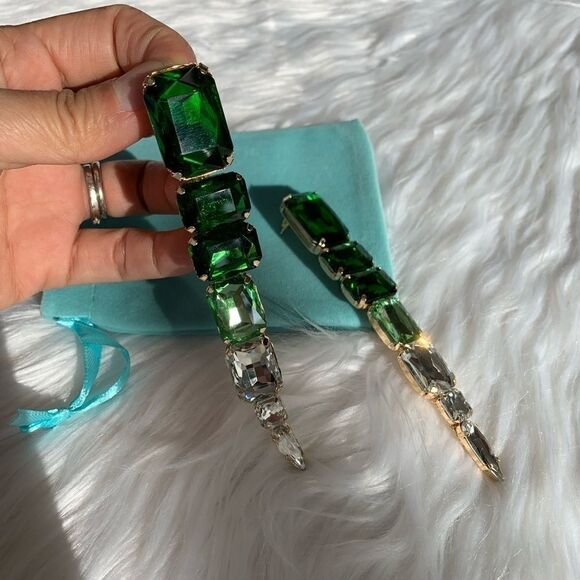 New Fashion  Shiny Rhinestone Long Earrings - Picture 13 of 13